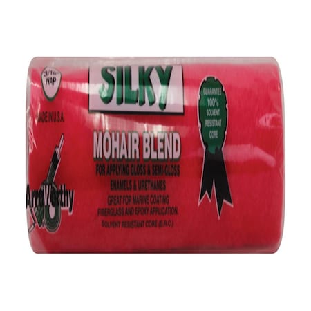 Arroworthy Silky Mohair Blend 0.19 x 9 in. Paint Roller Cover for Smooth Surface, Red 1807528